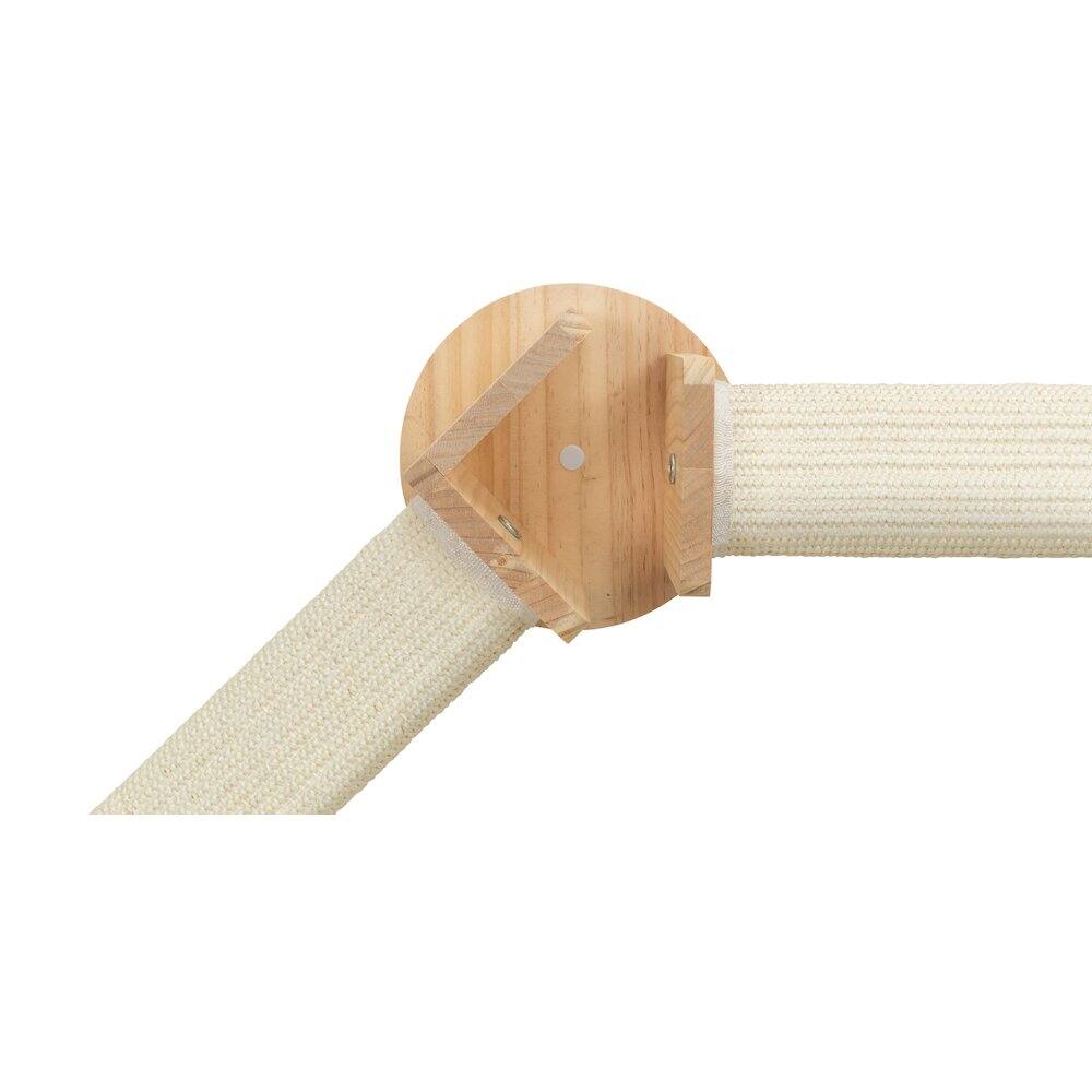 Back. TRIXIE - Wall Set 4 Multi-Level Wall Mounted Cat Perch System w-2 Scratching Posts - Natural/White.