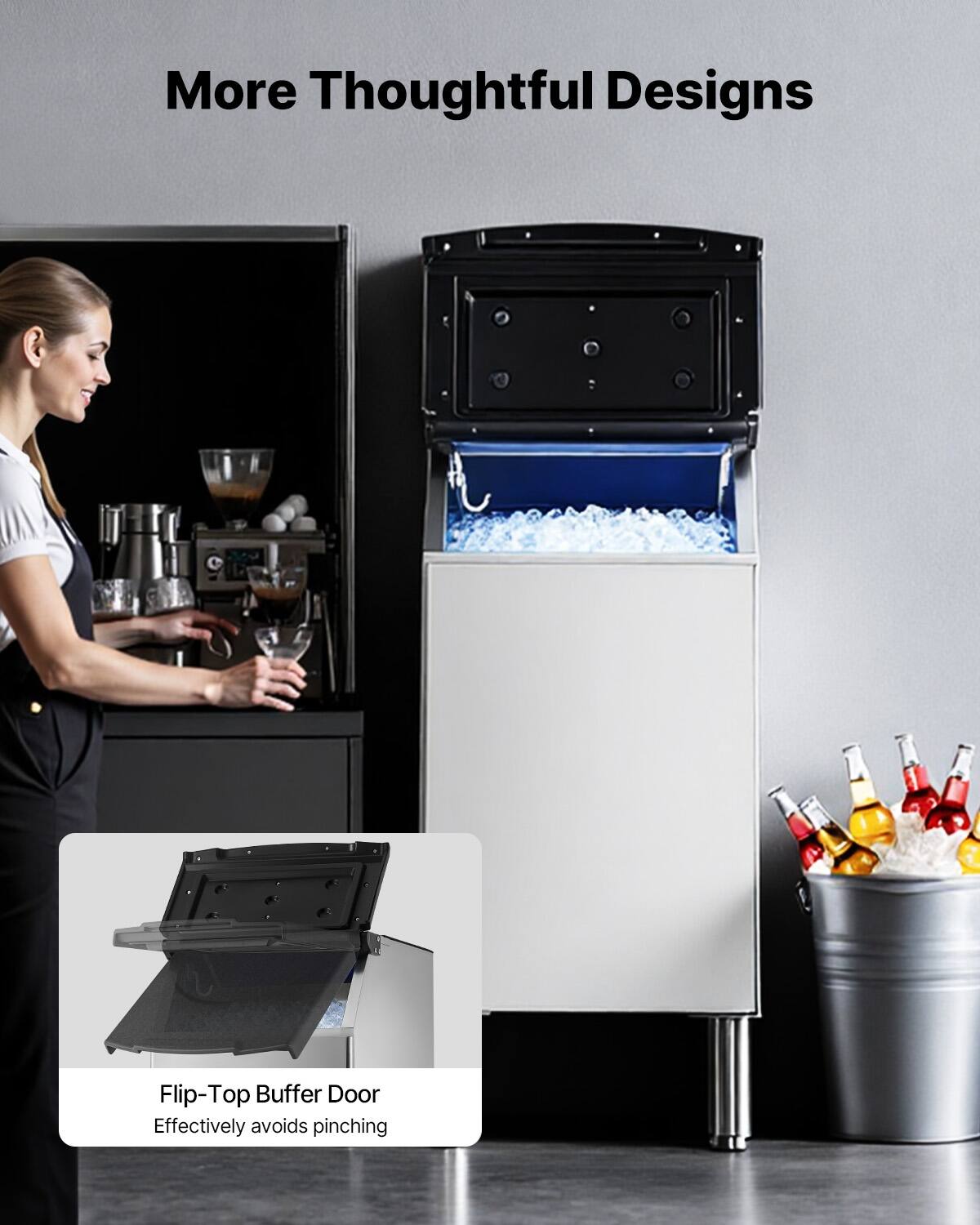 More Thoughtful Designs

Flip-Top Buffer Door
Effectively avoids pinching
