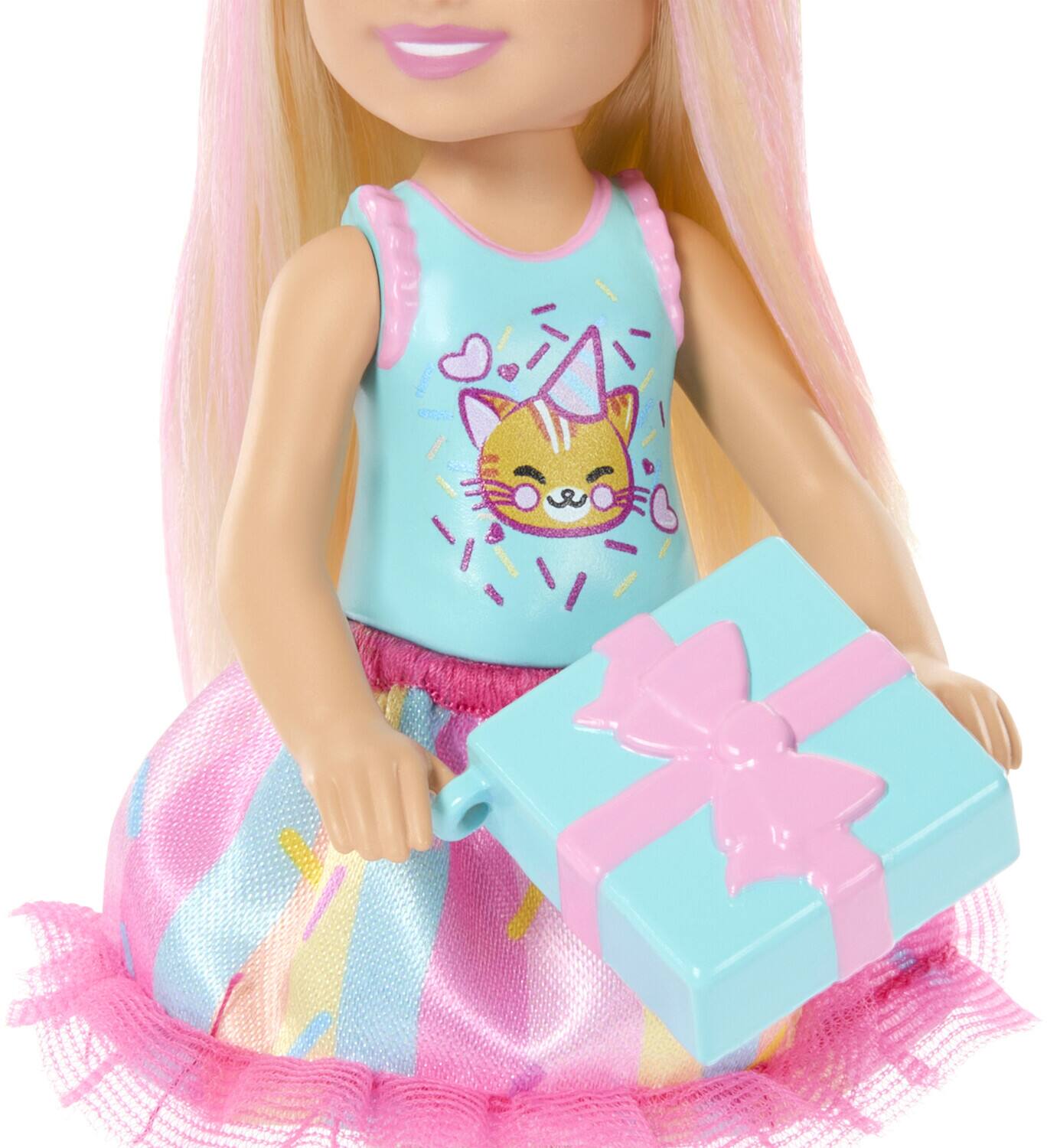 Alt View 3. Mattel - Mattel - Barbie Club Chelsea Birthday-Themed Small Doll with Party Accessories, Blonde   - COLLECTIBLES - Multicolor.