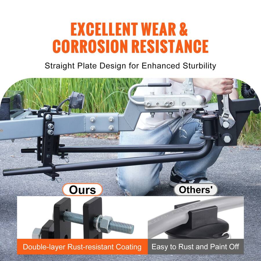 Glintex 1,000 lbs Weight Distribution Hitch with Sway Control, 2