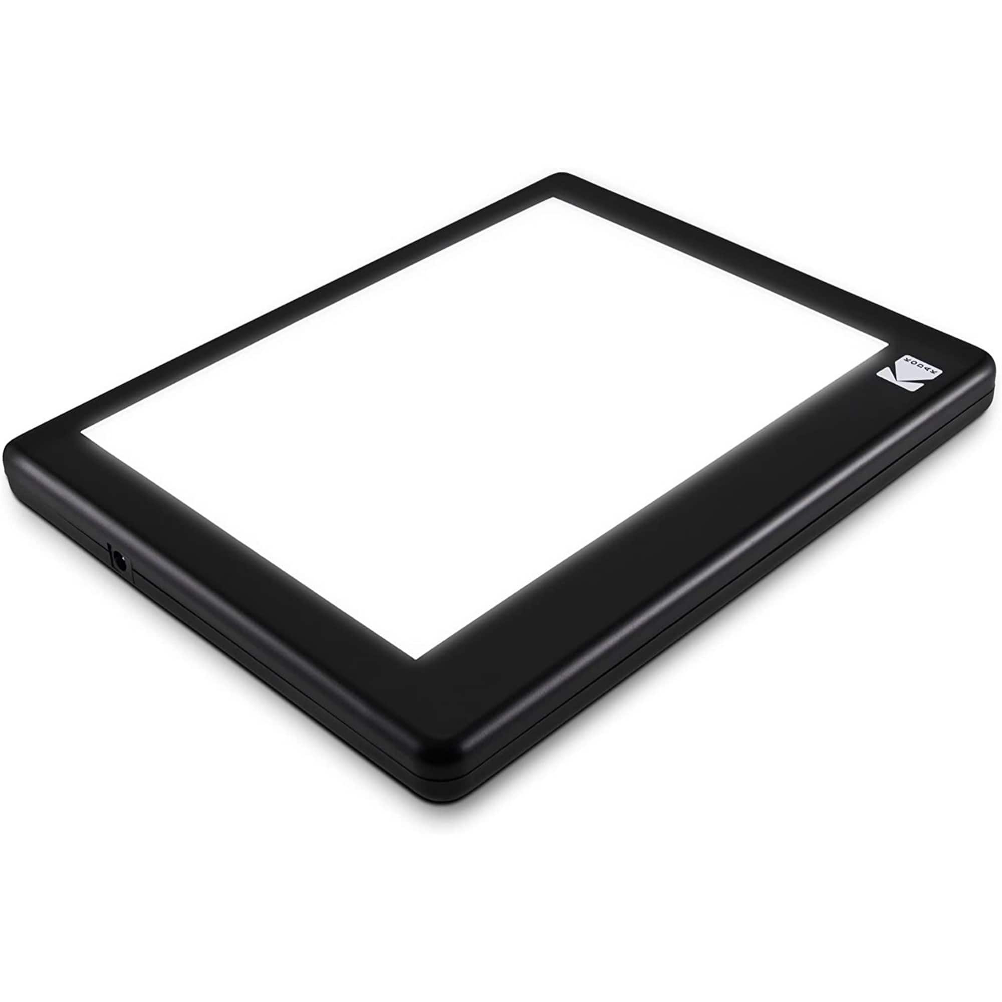 Kodak - LED Light Box 8”x6”, Battery & USB Powered Light Pad for Negatives, Slides & Films Viewing - Black