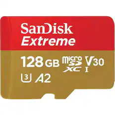 SanDisk Extreme
128 GB
microSDXC I
V30
A2