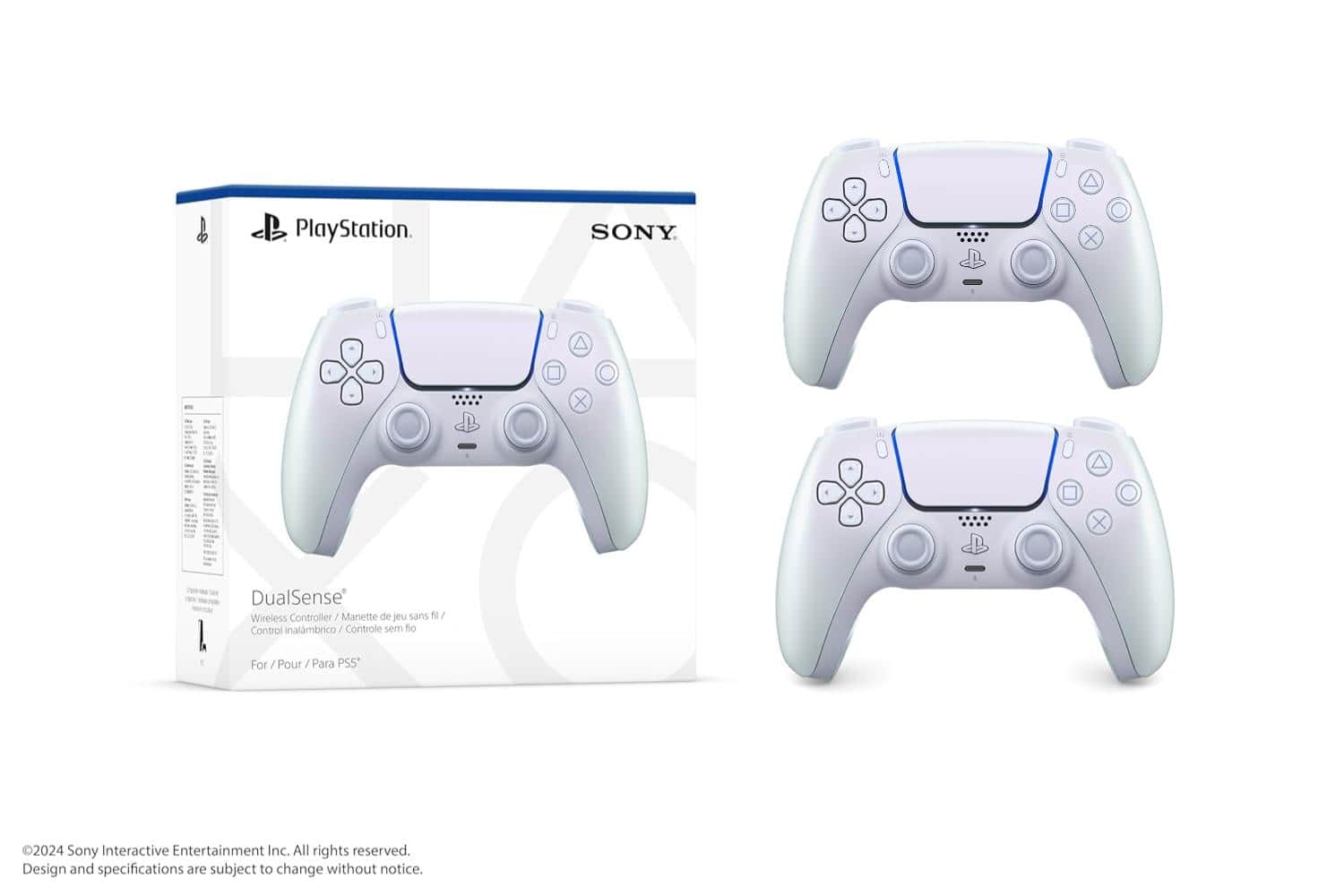 Sony - PlayStation 5 DualSense Controller 2 pack Chroma - Pearl
