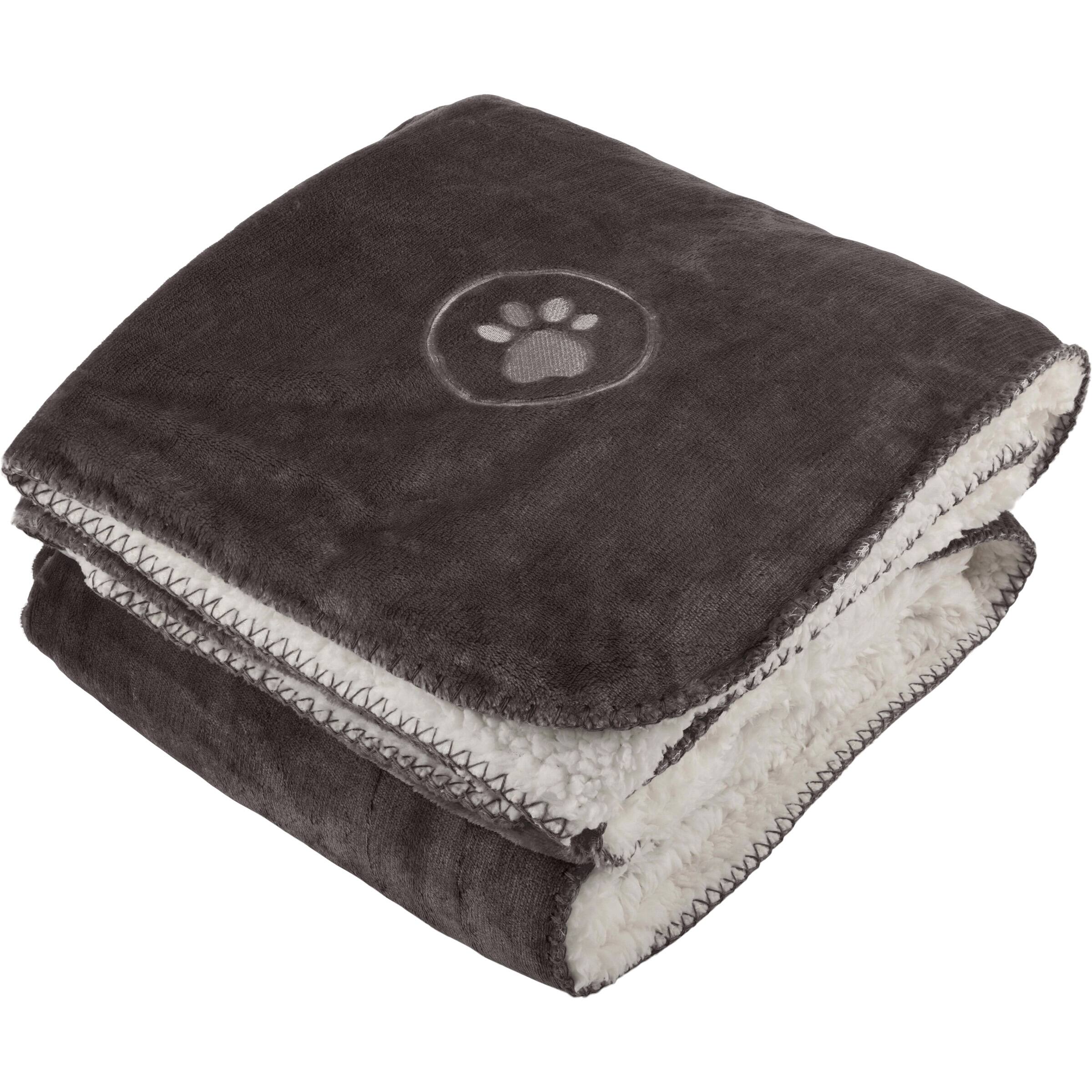 Angle. PetMaker - Water-Resistant Dog Blanket - Charcoal.