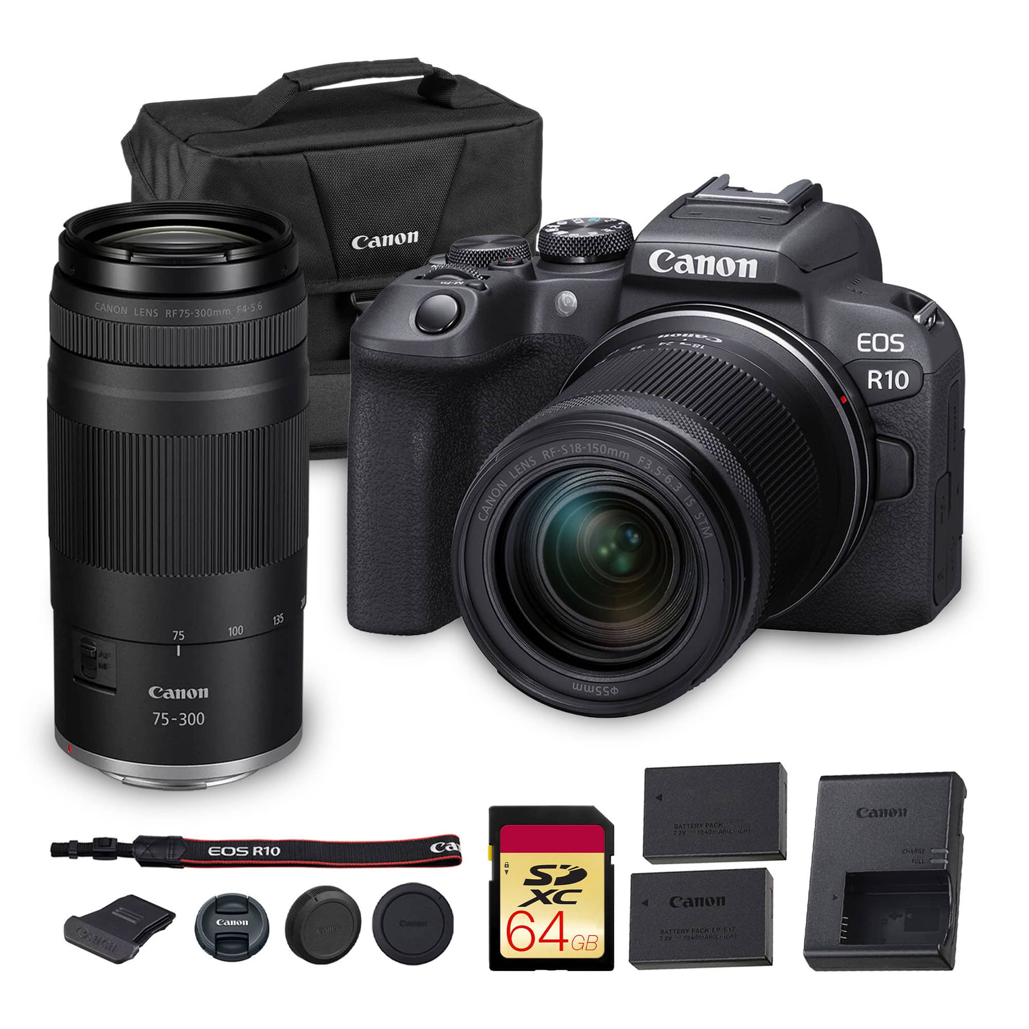 Canon - EOS R10 Mirrorless Camera 18-150mm Creator Bundle