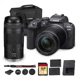 Canon - EOS R10 Mirrorless Camera 18-150mm Creator Bundle