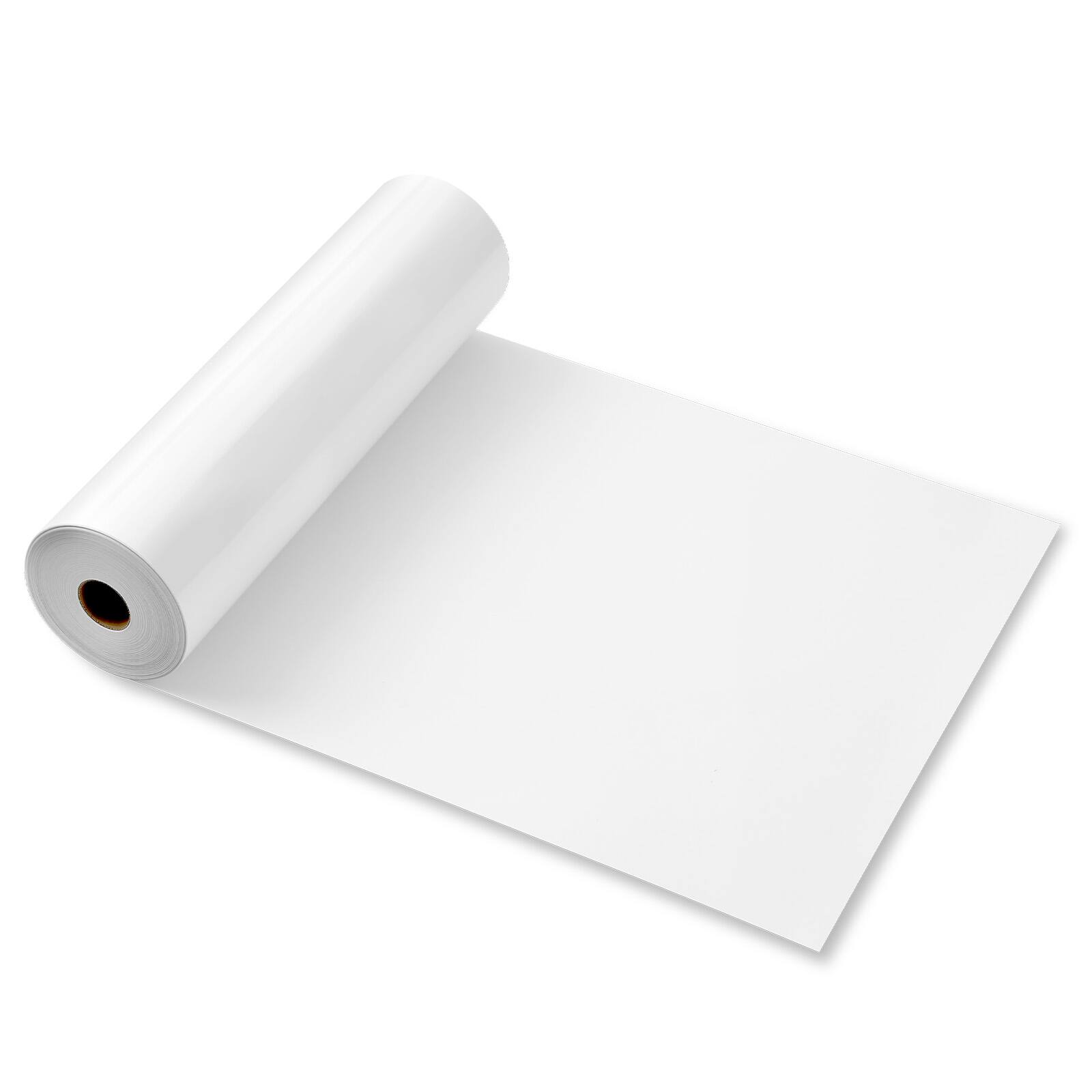 Alt View 5. VEVOR - Heat Transfer Vinyl, 12 in x 70 ft, Glossy White HTV Iron on Vinyl Roll, Easy to Cut and Weed, Strong Adhesion - Glossy White.