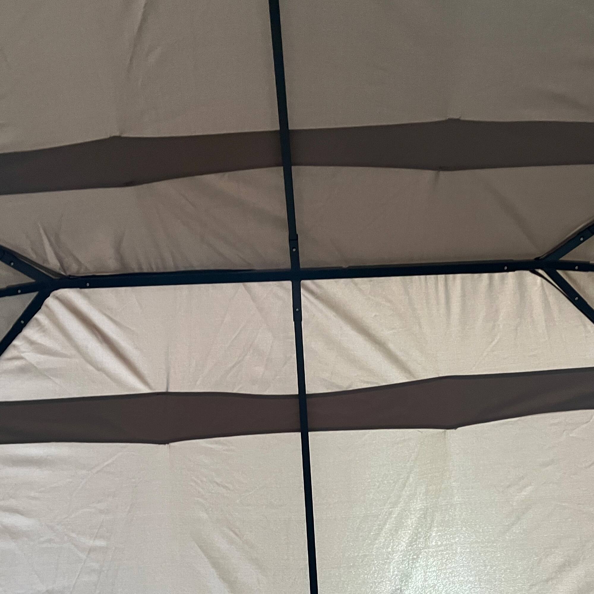 Alt View 4. Outsunny - 10' x 13' Outdoor Patio Gazebo Canopy Shelter with 6 Removable Sidewalls, & Steel Frame for Garden, Lawn - khaki.