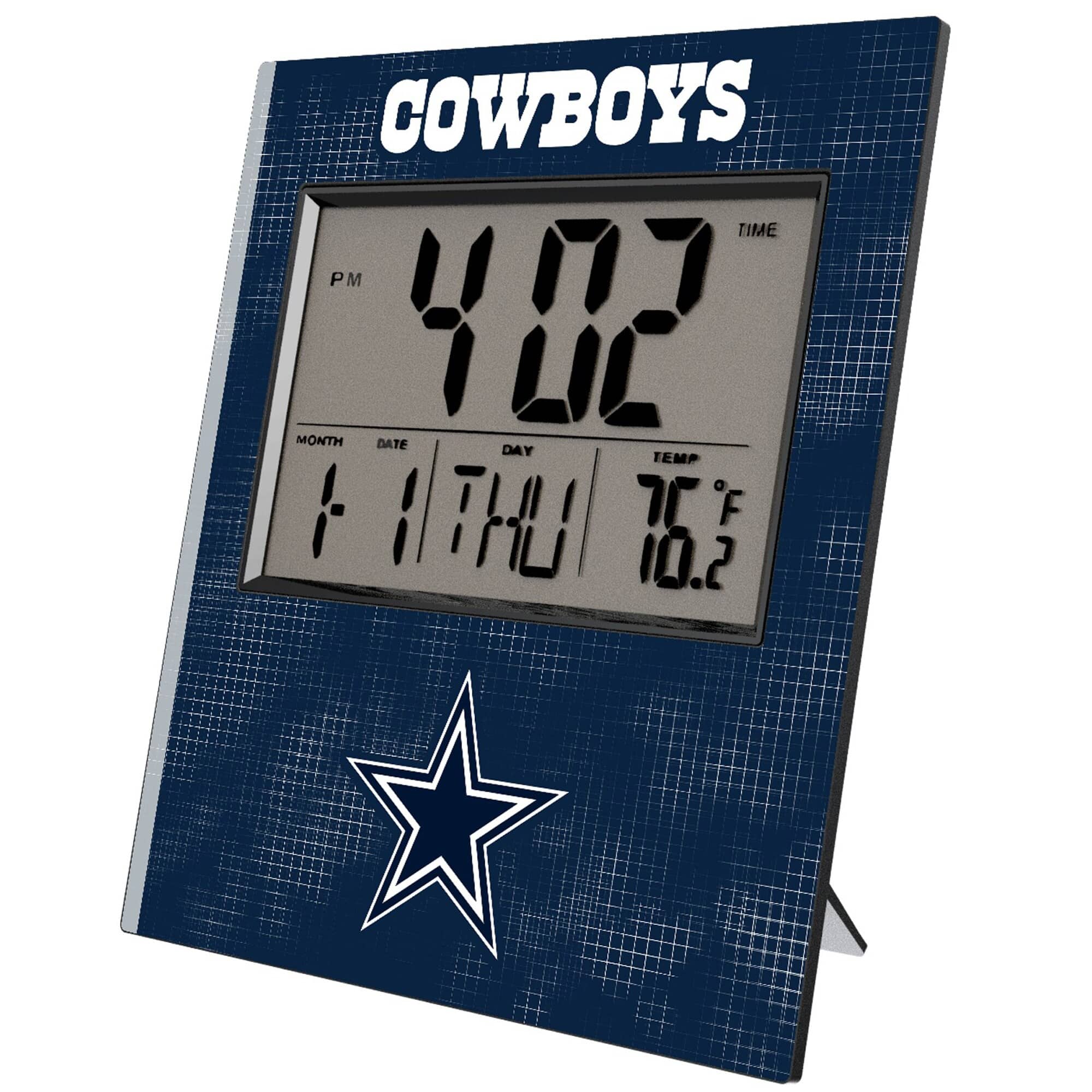 COWBOYS

TIME  
4:02 PM

MONTH 1  
DATE 11  
DAY THU  
TEMP 76°F

10.2