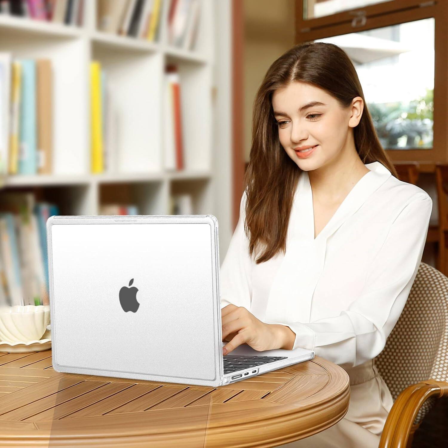 Alt View 3. mosiso - For MacBook Air 13 inch Case M5 M4 M3 M2 2026-2022 A3449 A3240 A3113 A2681, Scratch-Resistant Hard Shell Cover - Matte Clear.