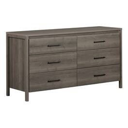 Hivvago - Modern 6 Drawer Double Dresser - Gray