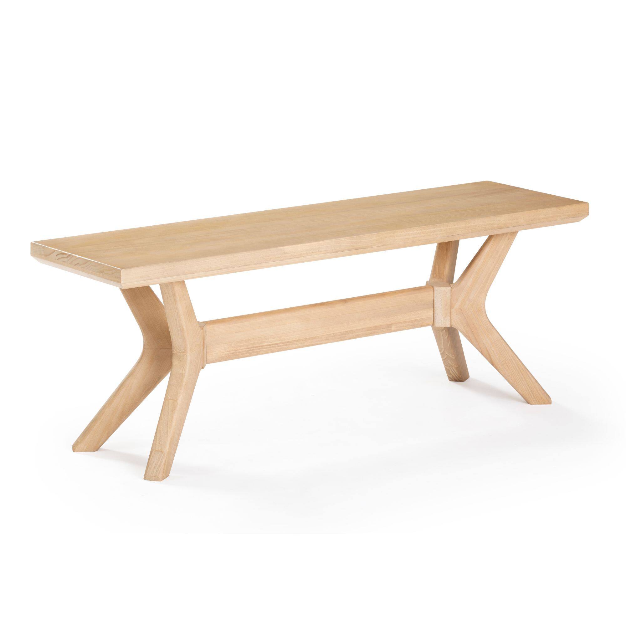 Alt View 2. Plank+Beam - Verso Dining Room Bench (48in / 1220mm), Blonde - Blonde.