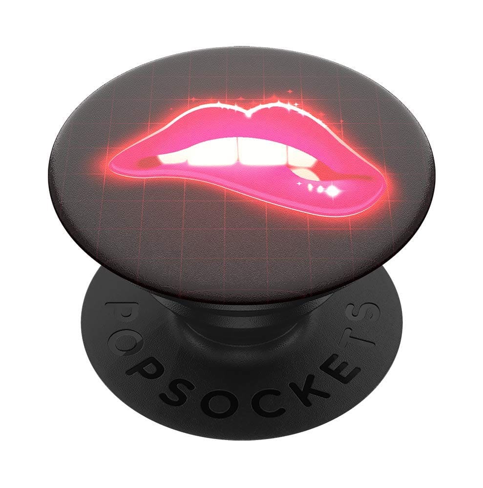 PopSockets - PopSockets: PopGrip Expanding Stand and Grip with a Swappable Top for Phones & Tablets - Neon Lips - multicoloured