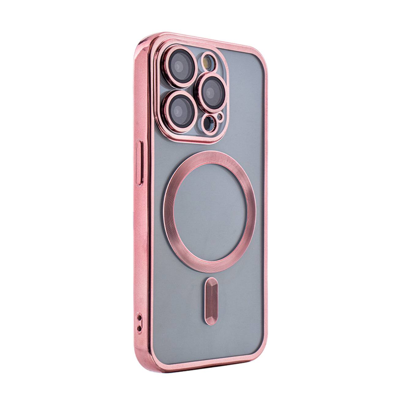 Reiko - Magnetic Wireless Charging Tpu Bumper Case For Iphone 15 Pro In - Pink
