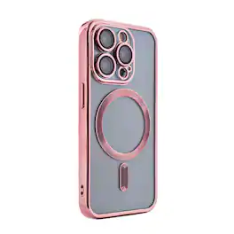 Reiko - Magnetic Wireless Charging Tpu Bumper Case For Iphone 15 Pro In - Pink