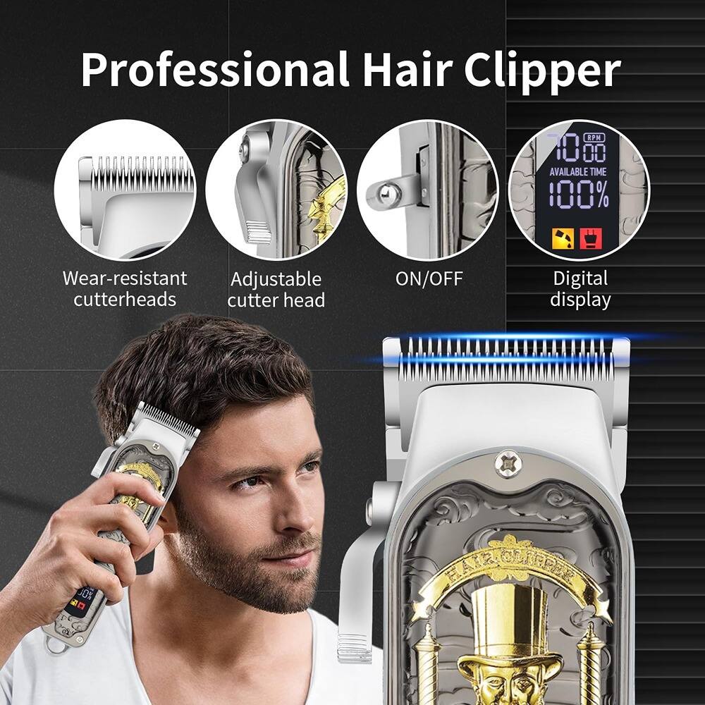 Professional Hair Clipper

- Wear-resistant cutterheads
- Adjustable cutter head
- ON/OFF
- Digital display

RPM: 7000
AVAILABLE TIME: 100%