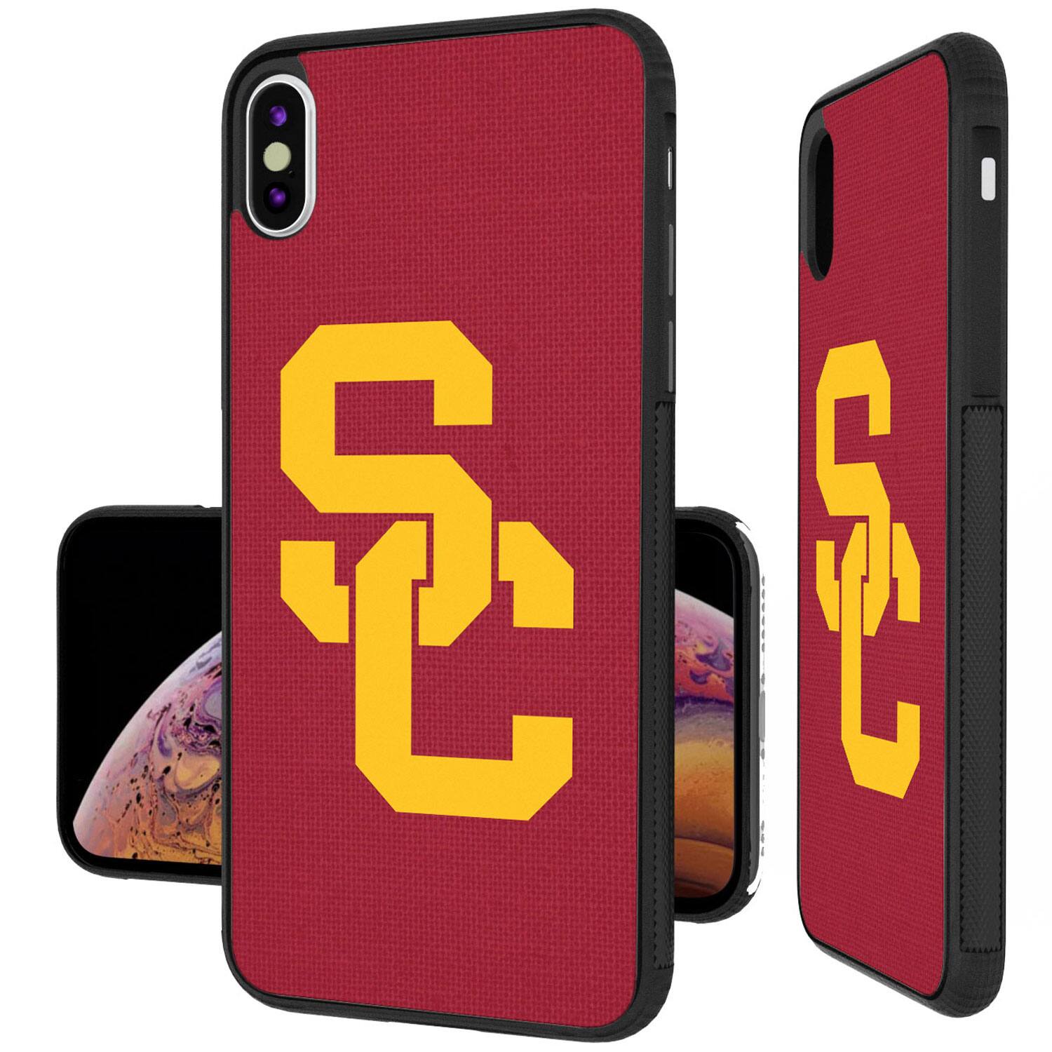 Alt View 3. Keyscaper - USC Trojans iPhone Solid Design Bump Case - 14 Pro - Multicolor.