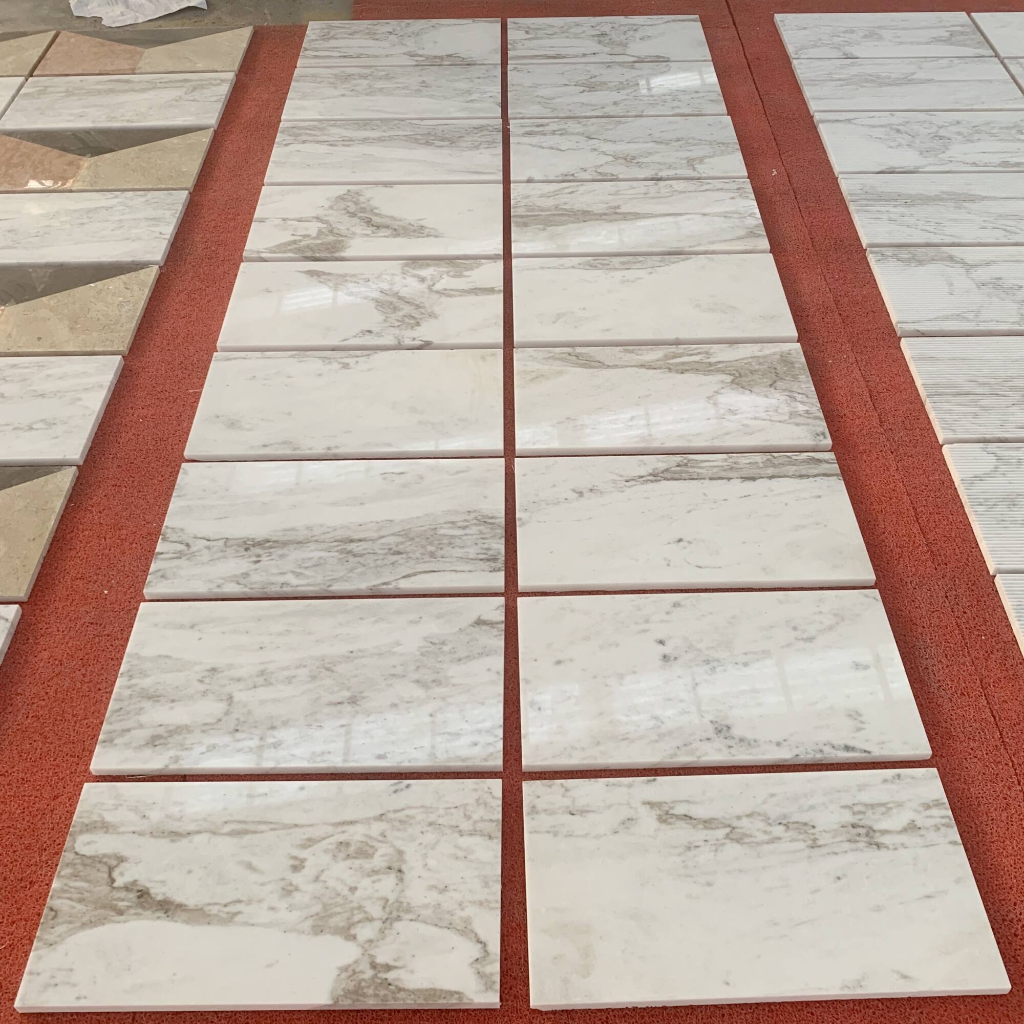 Alt View 7. GOODSILO - Premium Polished White Marble Tiles for Elegant Wall and Floor Interior Design - White+Natural.