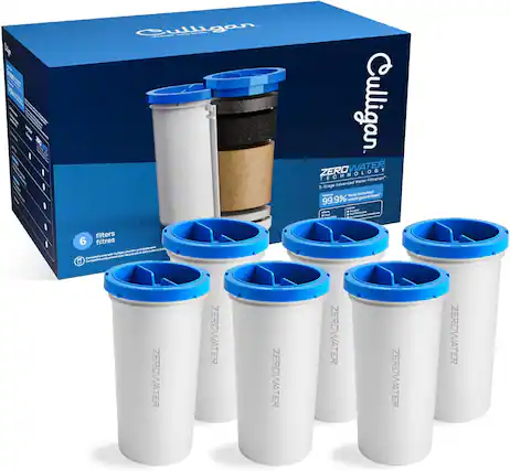 Culligan. ZEROWATER 5-Stage Advanced Water Filtration. 99.9% total assimilado. 6 filtres.