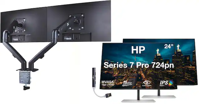 HP 24" 3 Series 7 Pro 724pn WUXGA 1920 x 1200 5ms Response Anti Glare IPS Super