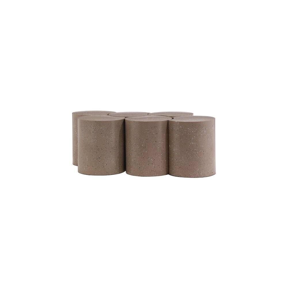 Alt View 1. Meridian Furniture - Dimple Taupe Coffee Table - Grey.