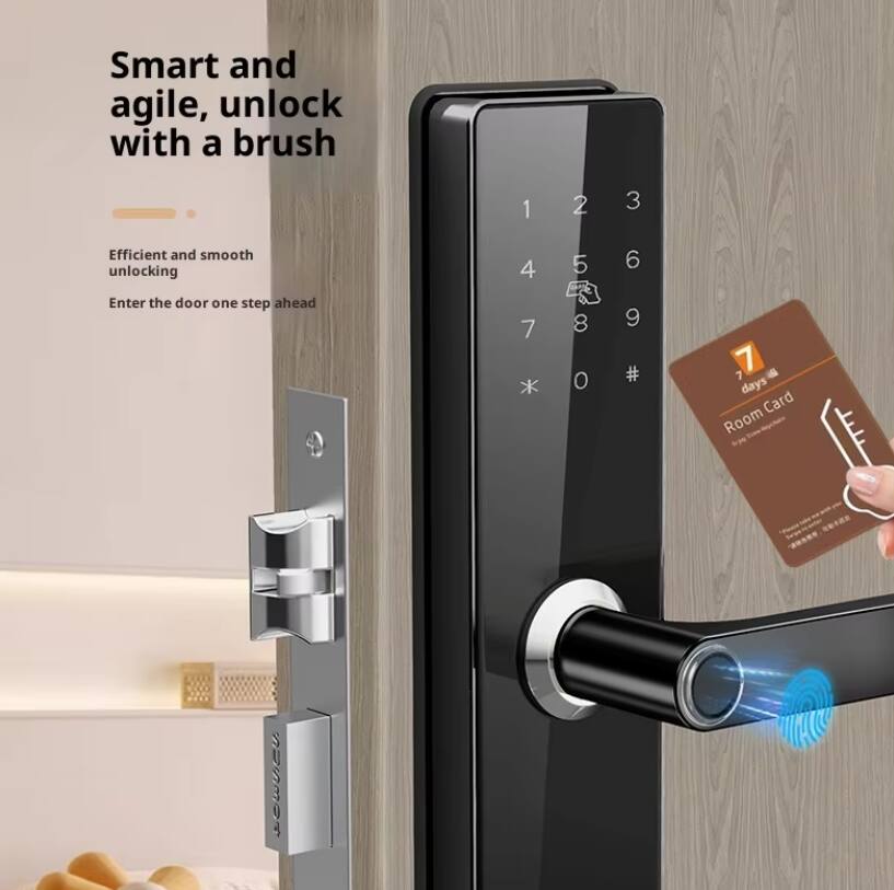 Smart and agile, unlock with a brush

Efficient and smooth unlocking
Enter the door one step ahead

1 2 3
4 5 6
7 8 9
* 0 #

7 days
Room Card

SU5304