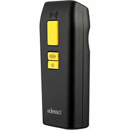 Adesso - Bluetooth & 2.4Ghz Wireless Antimicrobial & Waterproof 2D Barcode Scanner - Cable/Wireless Connectivity - 300 - Black