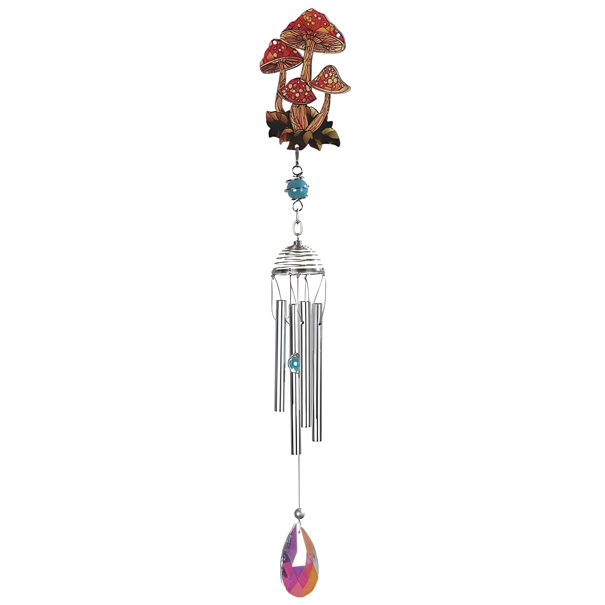 Photos - Other Decoration Wind Bikes FC Design - 21"Long Mushroom Acrylic Mini Wind Chime Outdoor Patio or Garden Hanging Wind Chime Decoration APW-32267 
