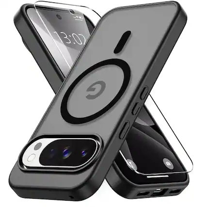 Front. Kitcheniva - Phone Cover Shockproof MagSafe Plus Tempered Glass For Google Pixel 10 Pro XL Black - Black.