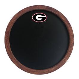 The Fan-Brand - Georgia Bulldogs 20.25'' Round Chalkboard Faux Barrel Top Sign - Multicolor