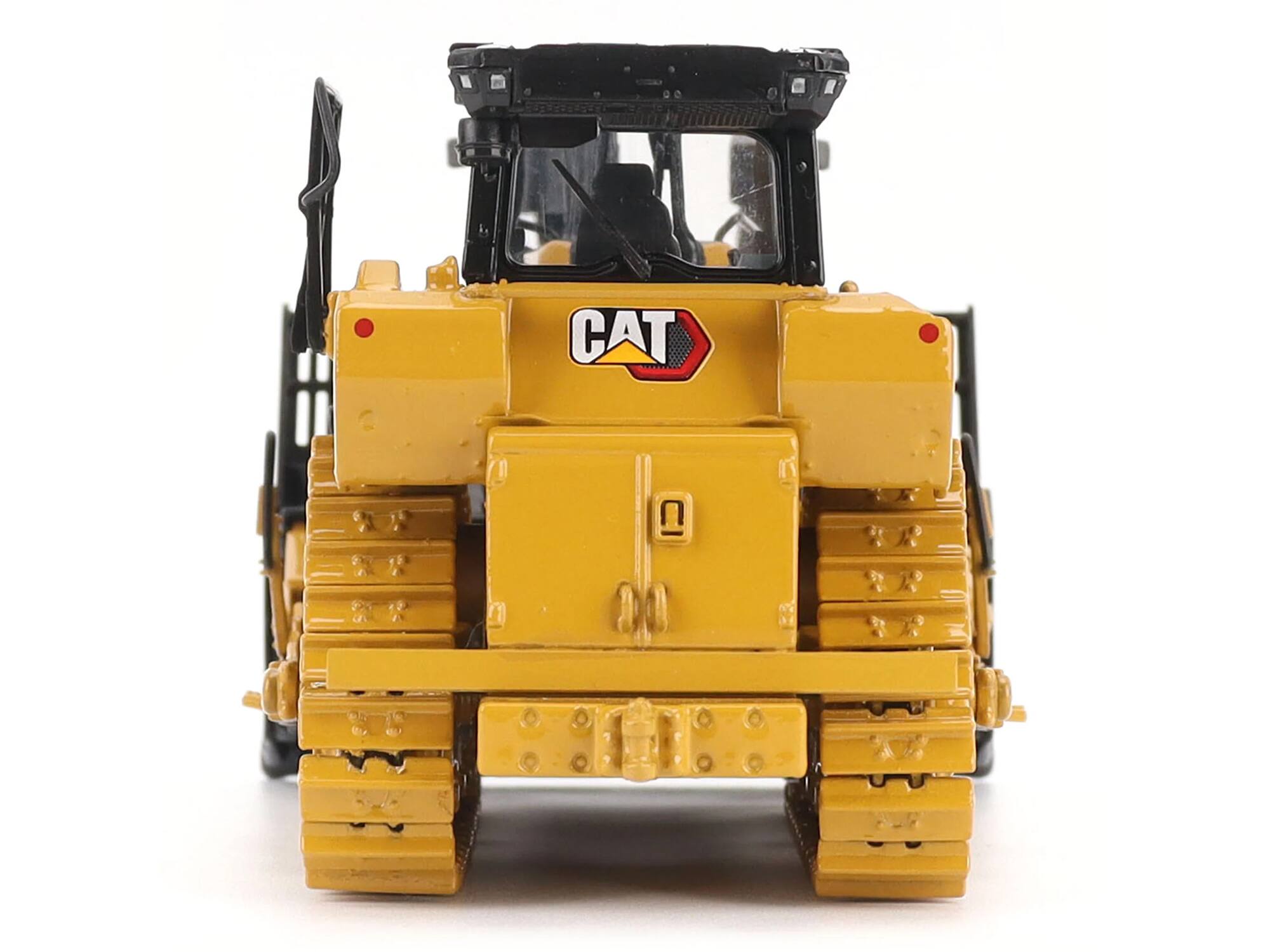 Back. Diecast Masters - CAT Caterpillar D8 Track-Type Dozer (Waste Handler Configuration) Yellow "High Line" Series 1/50 Diecast - Yellow .