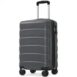 YONWAY - 20" Hardshell Luggage, Durable Expandable Carry on Luggage, with Spinner Wheels, TSA Lock, for Men Women Business Trip - Gray