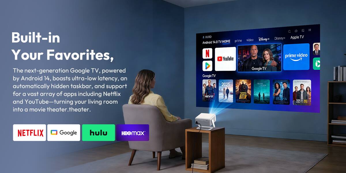Built-in Your Favorites,

The next-generation Google TV, powered by Android 14, boasts ultra-low latency, an automatically hidden taskbar, and support for a vast array of apps including Netflix and YouTube—turning your living room into a movie theater.

NETFLIX Google hulu HBOMAX