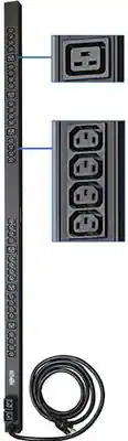 Tripp Lite - by Eaton PDU 5.5kW Single-Phase 208/230V Basic PDU 38 Outlets (32 C13 and 6 C19) NEMA L6-30P Input 10 ft - Black