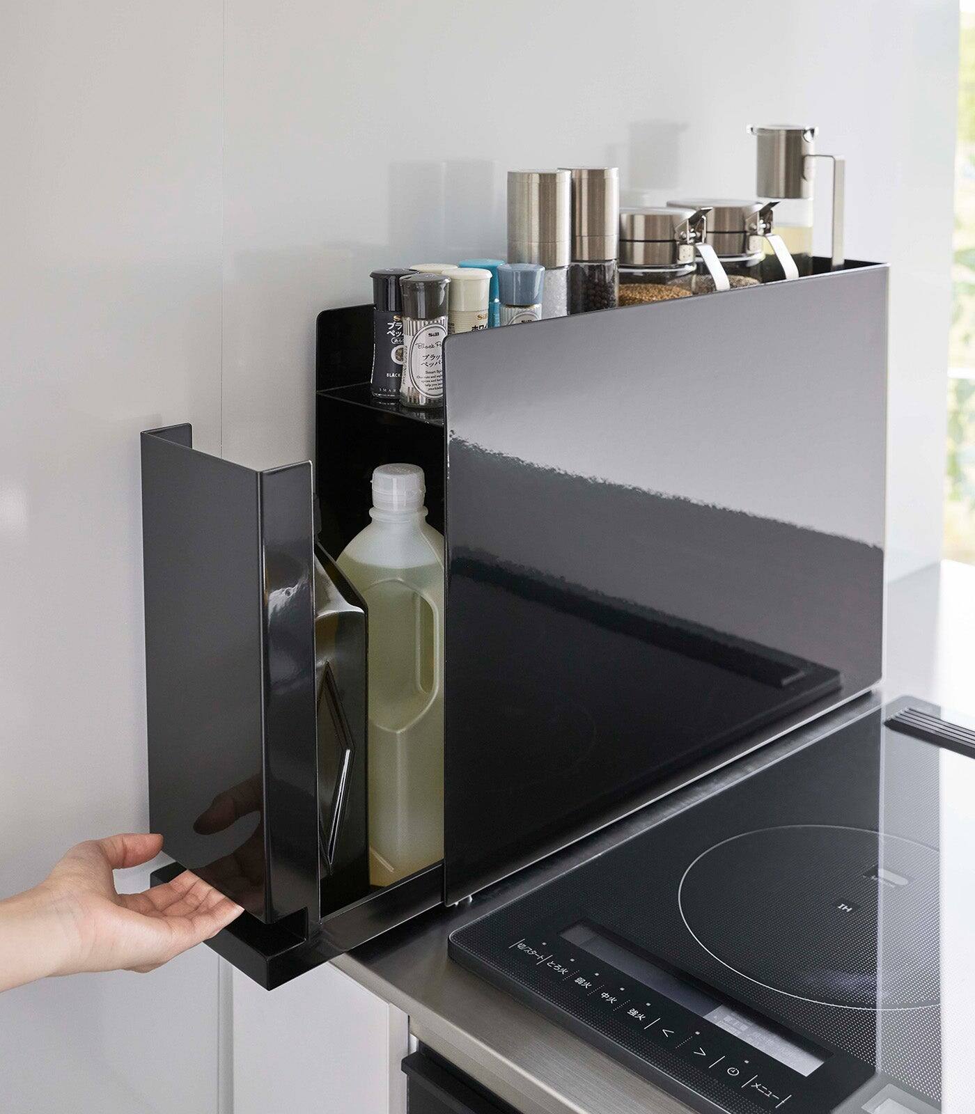 Alt View 8. Yamazaki Home - Sliding Drawer Seasoning Rack - Steel - Black.