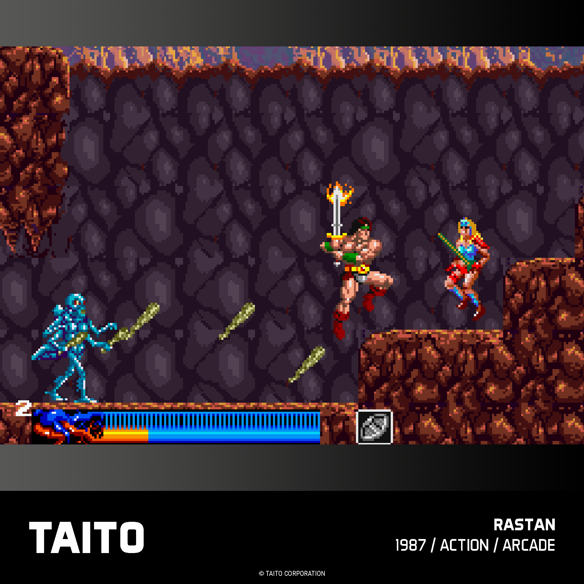 TAITO  
TAITO CORPORATION  
RASTAN 1987 / ACTION / ARCADE