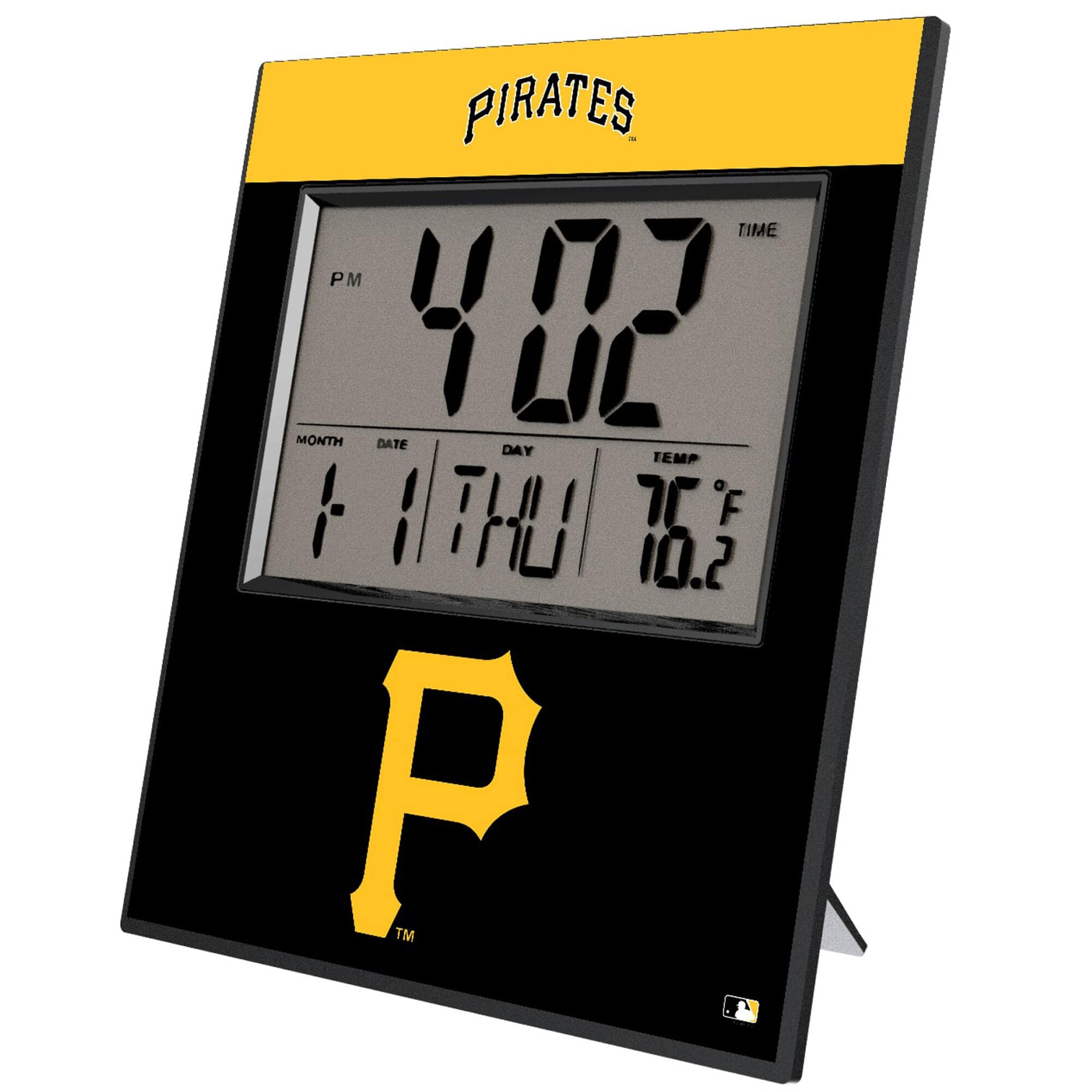Keyscaper - Pittsburgh Pirates Digital Desk Clock - Multicolor