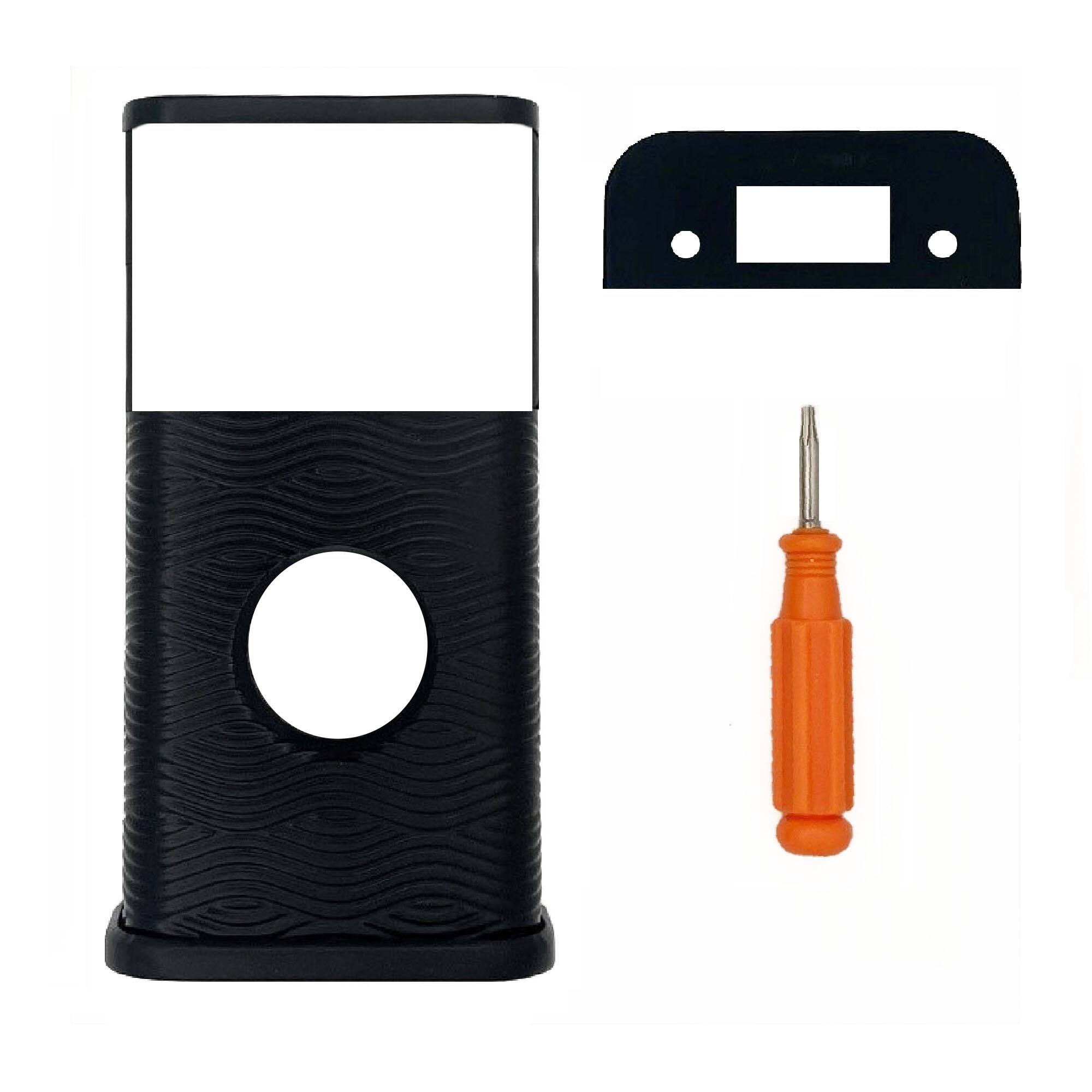 Back. Michael Healy - Waves Video Doorbell Cover (Ring 2nd Gen) - Matte Black.
