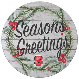 Jardine - NC State Wolfpack 20'' x 20'' Season's Greetings Circle - White