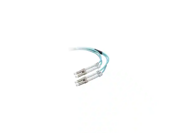 Front. Belkin - Belkin F2F402LL-04M-G 4 m/13 ft Fiber Optic Cable; 10GB Aqua Multimode LC/LC Duplex MMF, 50/125 OM3.
