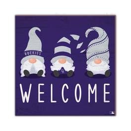 Fan Creations - Colorado Rockies 10'' x 10'' Welcome Gnomes Sign - Multicolor