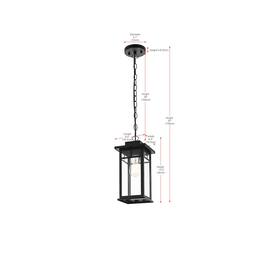 Elegant Lighting - Mercer 7 inch Outdoor Pendant - Black