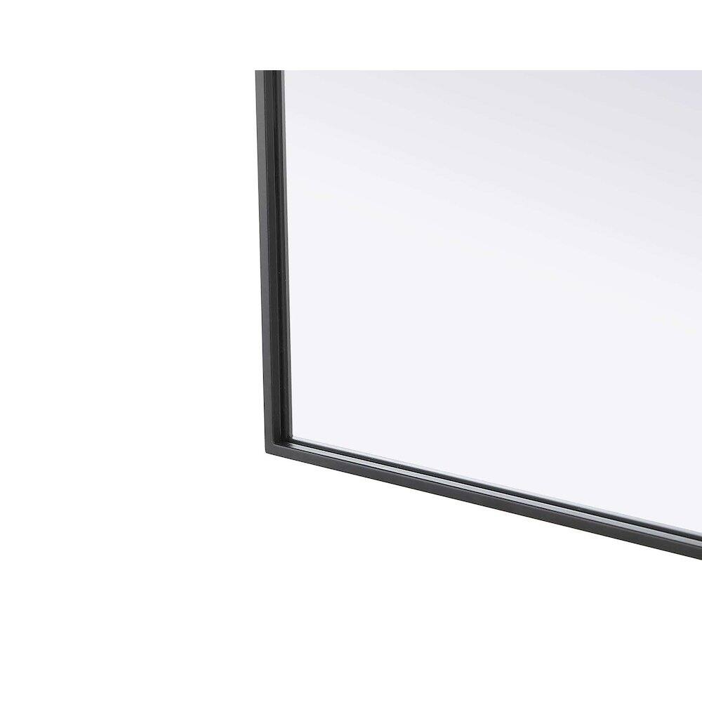 Alt View 2. Elegant Kitchen and Bath - Notched Metal Mirror 24x42 inch in Black - Black.