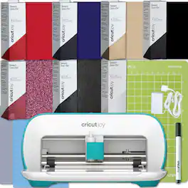 Cricut - Joy Cutting Machine Bundle with 7 Smart Iron-On Rolls - Compact Vinyl Cutter for Custom Apparel & DIY Crafts