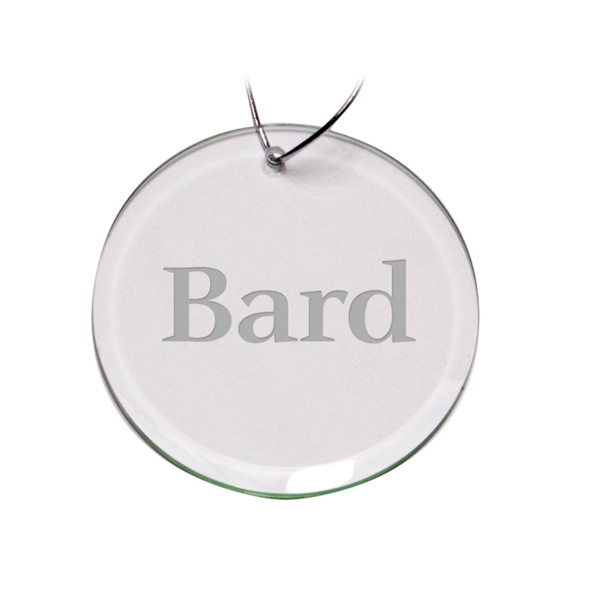 Front. Jardine - Bard College Raptors Primary Logo 3'' Round Glass Ornament - Multicolor.