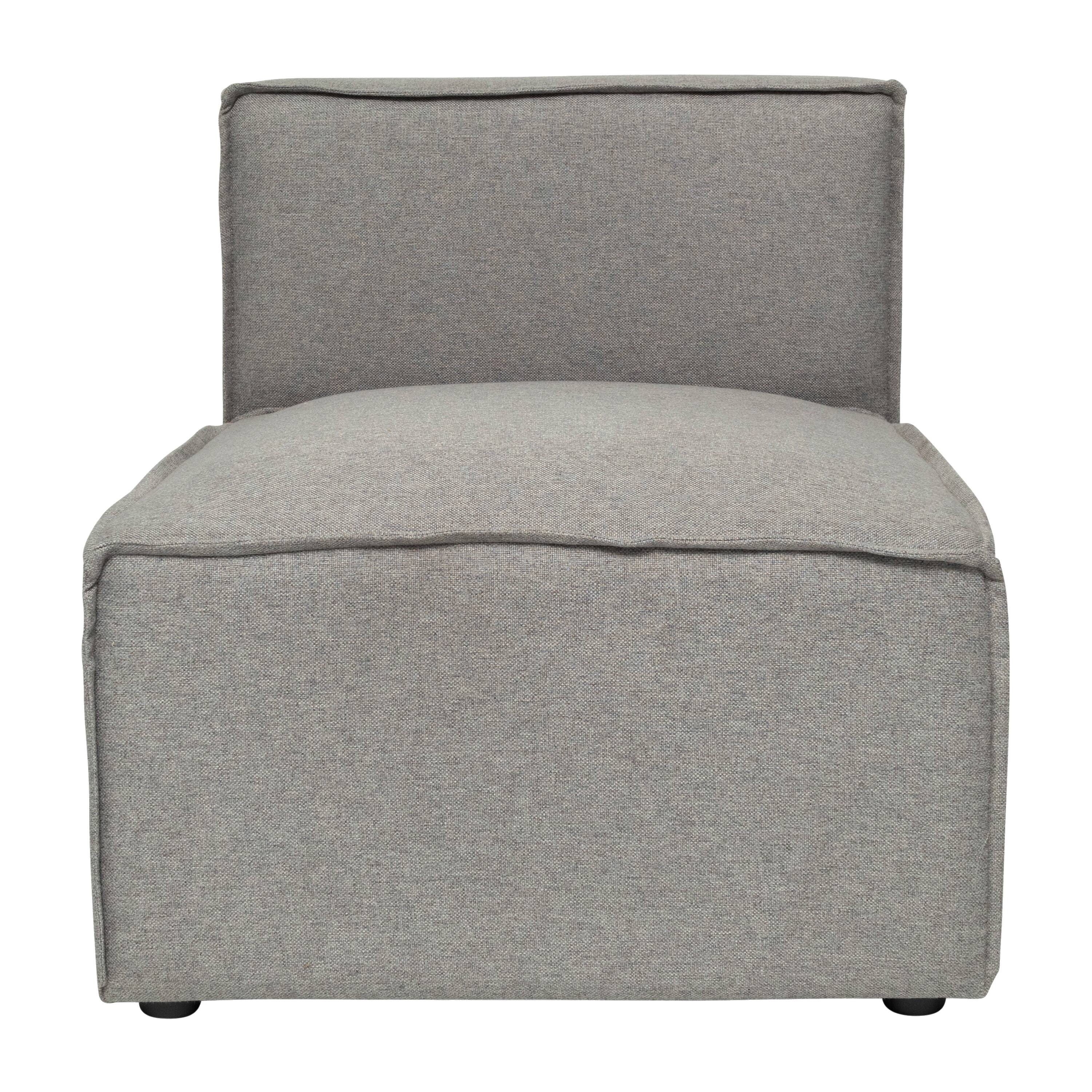 Alt View 9. Emma + Oliver - Farmount Modular Armless Middle Chair - Gray.