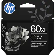 hp 60XL Black Noir
1 Original HP Ink Cartridge
Une cartouche d'encre d'origine HP