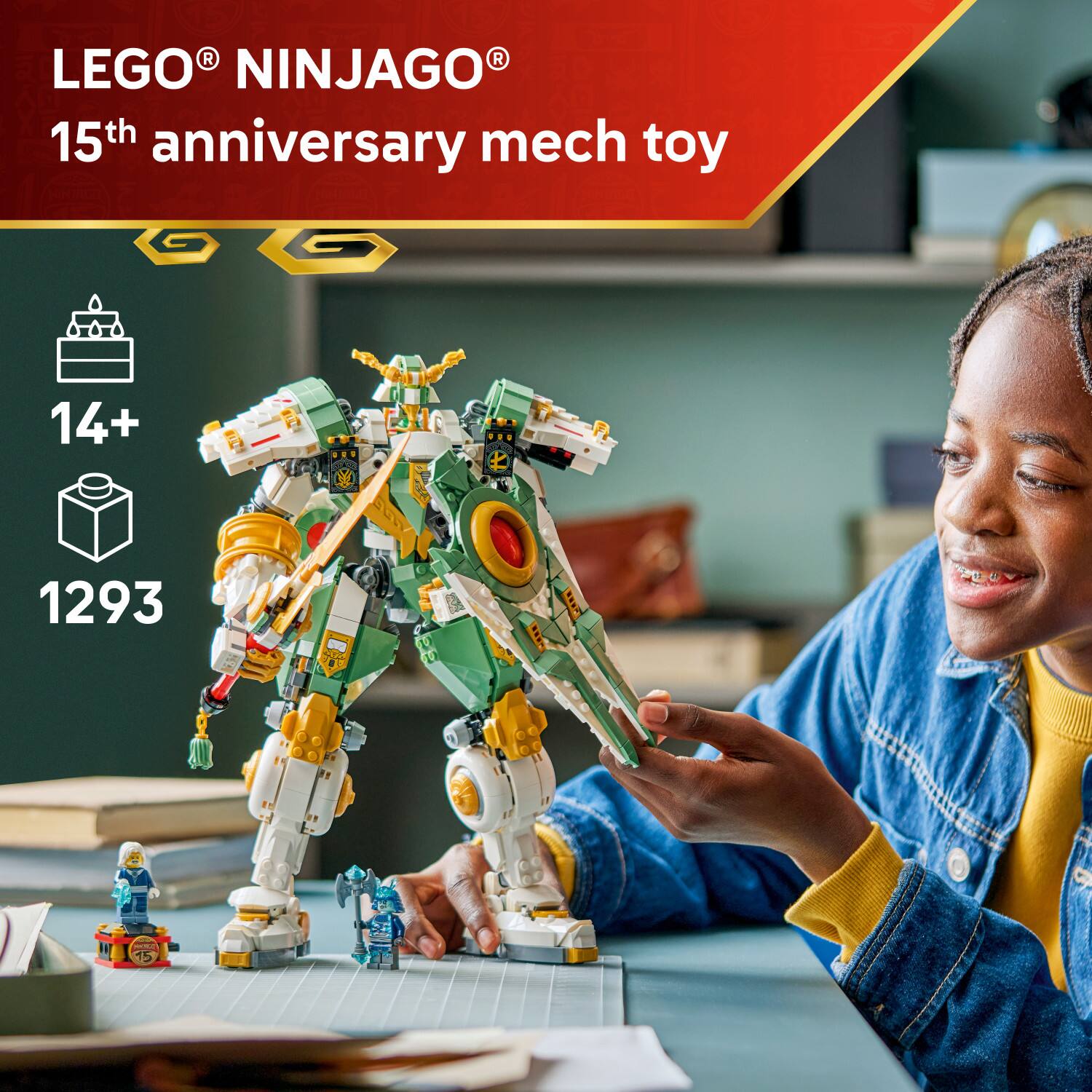 LEGO® NINJAGO®  
15th anniversary mech toy  
14+  
1293