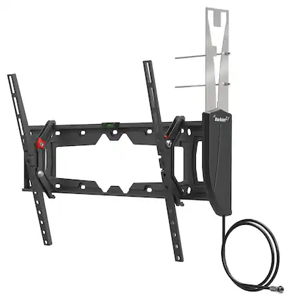Front. Barkan - Barkan TVA31 TV Wall Mount with Integrated HDTV Indoor Antenna 19-65 - Black.