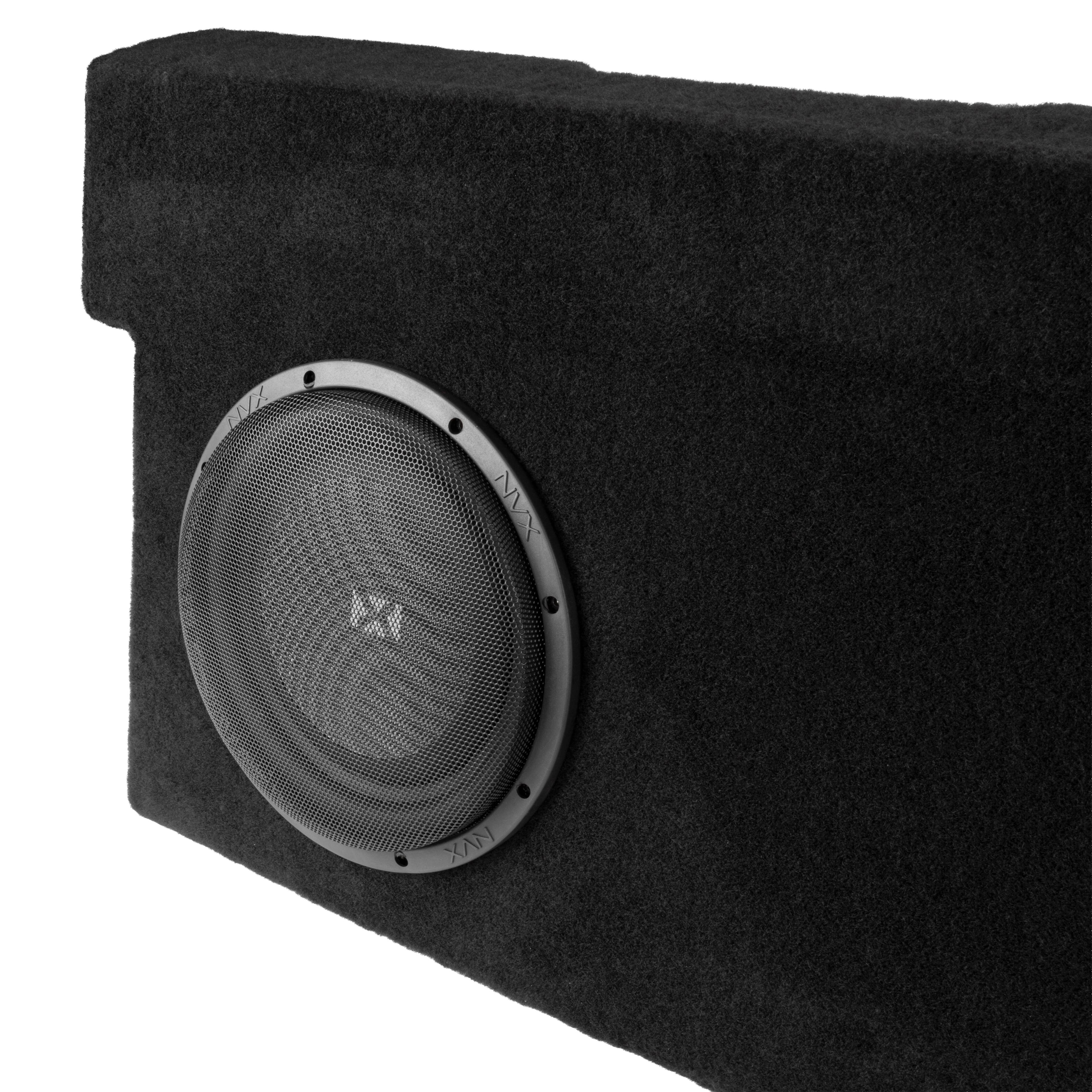Alt View 1. NVX - 2014-2021 Toyota Tundra Double Cab - Custom-Fit Loaded Dual 10" Sealed Subwoofer Enclosure - Black.